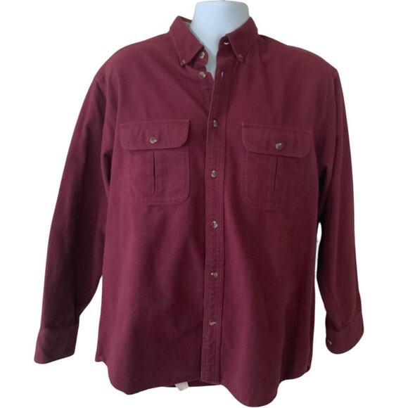 Cabelas Shirt Mens L Deerskin Soft Chamois Flap Pockets Button Down Shirt Casual - Picture 3 of 6